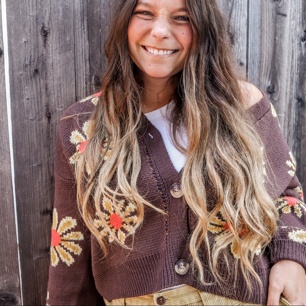 Retro Floral Cardigan | Romwe